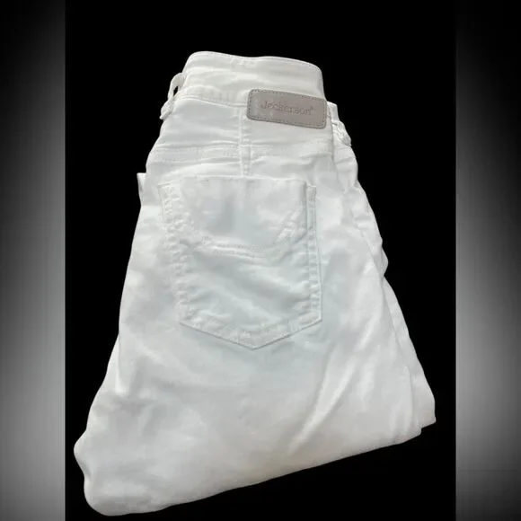 Jeckerson White Denim Jeans Sz. 24 Made in Italy Runs 26” - Picture 4 of 12